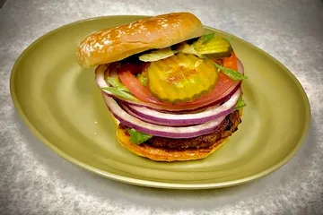 Order Coco Burger food online from Lucky Chicago Style Grill store, Round Rock on bringmethat.com