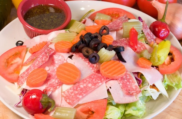 Order Antipasto Salad food online from Ameci Pizza store, Fillmore on bringmethat.com