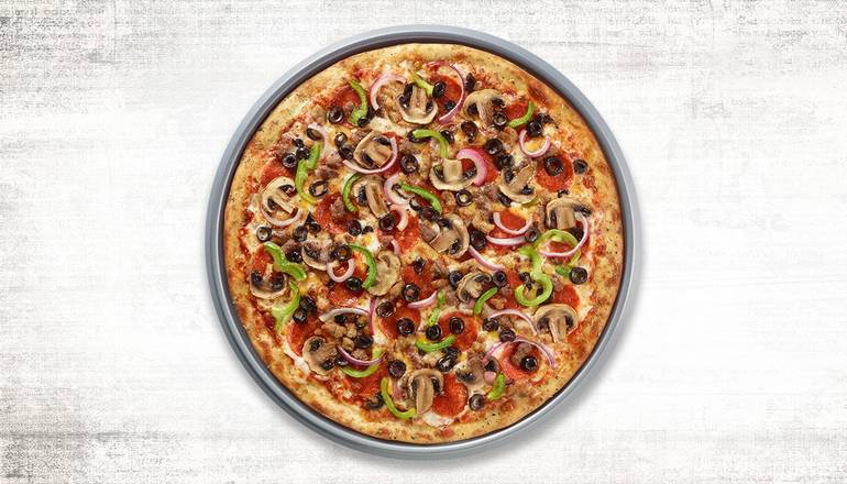 Order Supreme Large 14" Specialty Pizza food online from Pasqually Pizza & Wings store, Arlington Heights on bringmethat.com