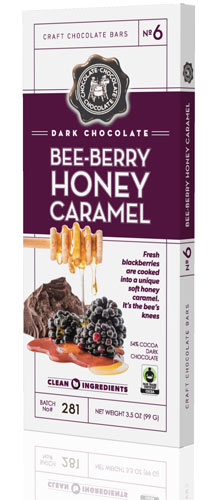 Order 6. Dark Bee-Berry Honey Caramel Bar food online from Chocolate Chocolate Chocolate store, Kirkwood on bringmethat.com