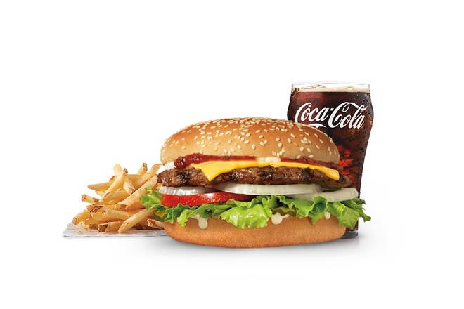 Order Famous Star® with Cheese Combo food online from Hardee's store, Goldsboro on bringmethat.com