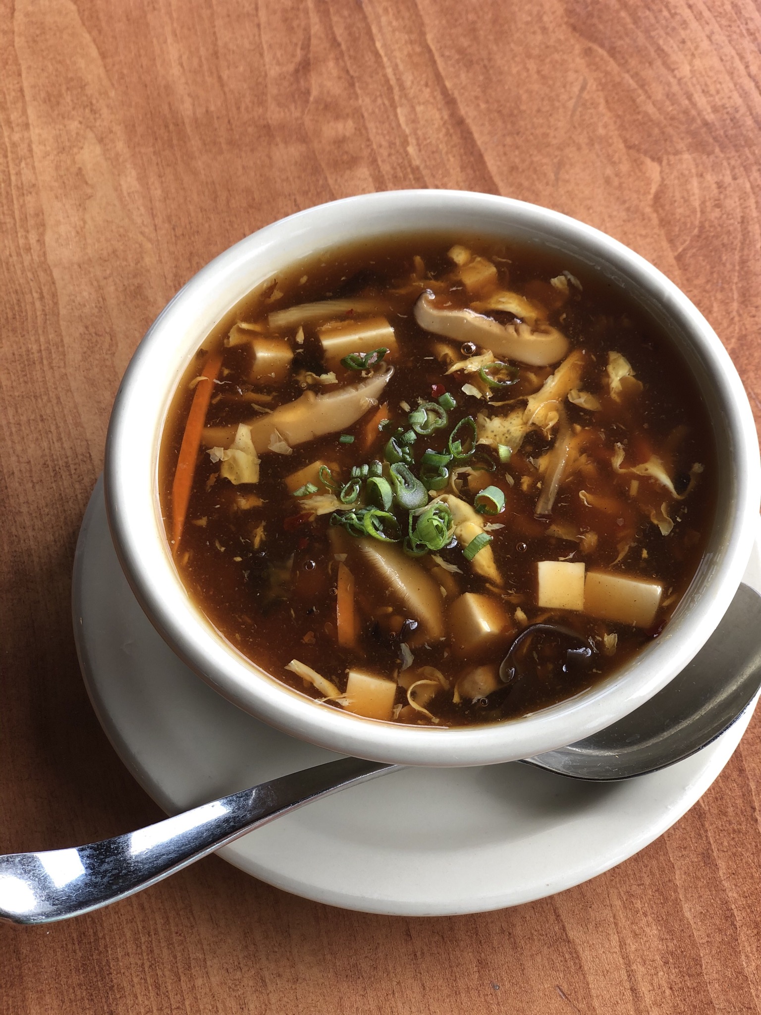 Order Hot and Sour Soup food online from Pepper Asian Bistro II store, Denver on bringmethat.com