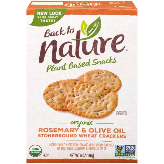 Order Back to Nature Organic Crackers Rosemary & Olive Oil (6 oz) food online from Rite Aid store, Eugene on bringmethat.com