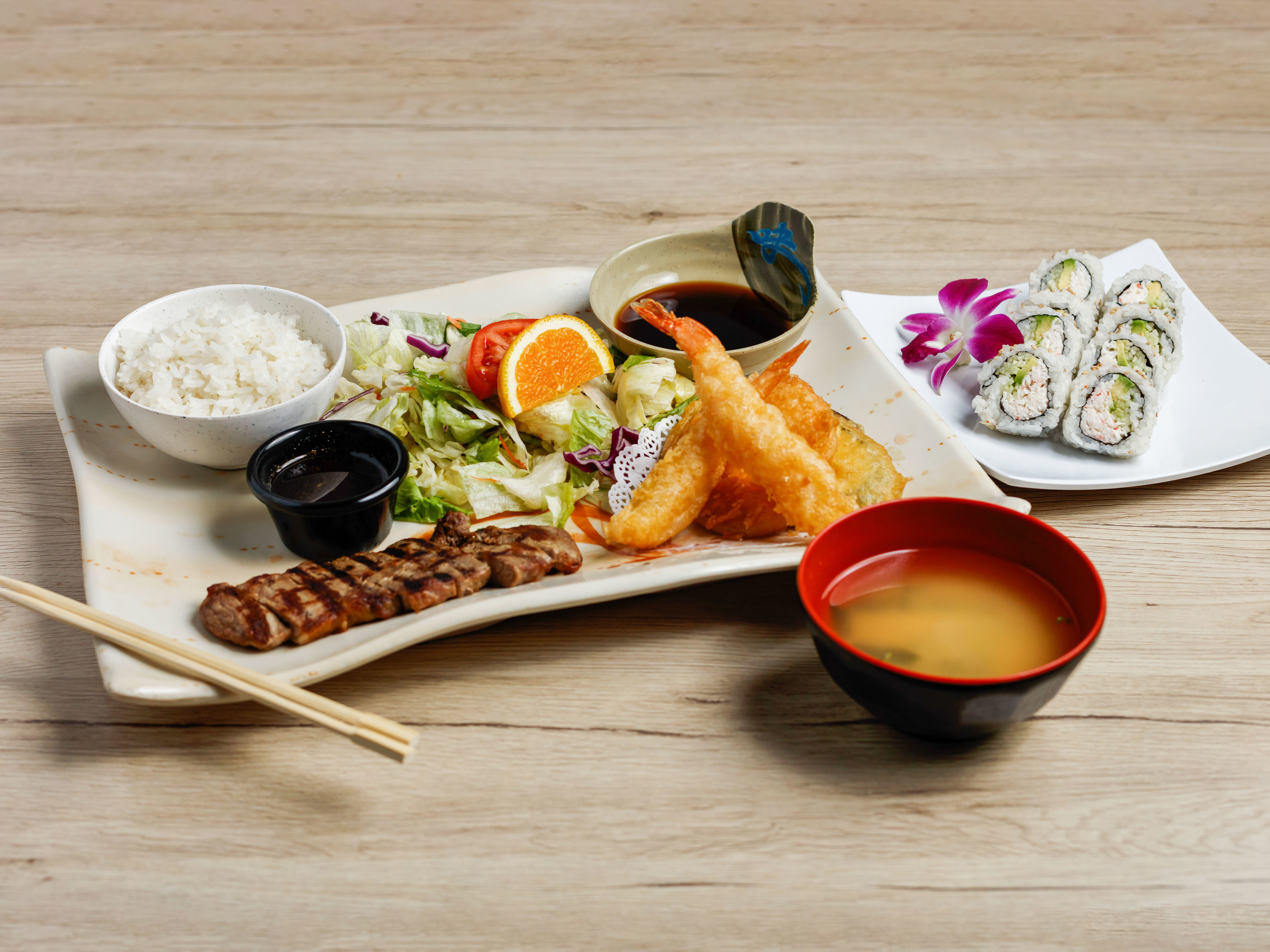 Order Combination B Dinner food online from Akaihana Sushi & Grill store, Phoenix on bringmethat.com
