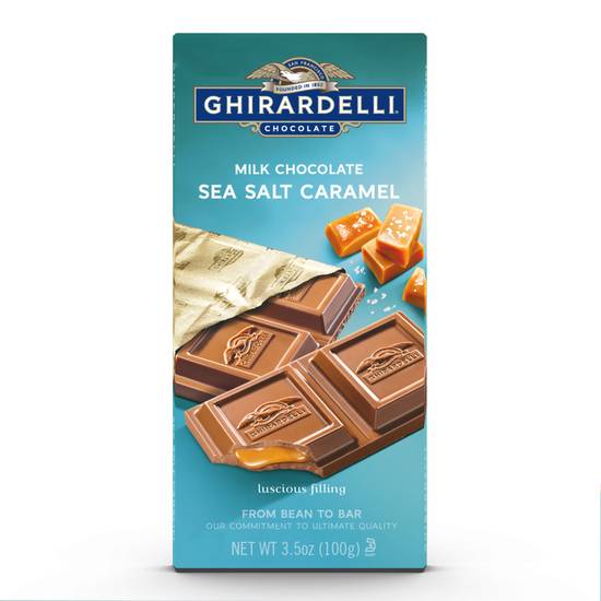 Order Ghirardelli Milk & Caramel Sea Salt Bar (3.5 oz) food online from Rite Aid store, Eugene on bringmethat.com