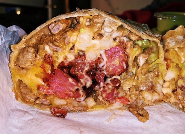 Order Pacman Burrito food online from Sayulitas Mexican Food store, San Diego on bringmethat.com