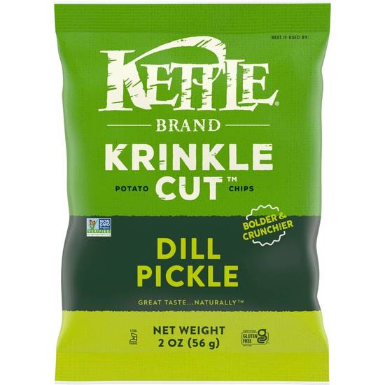 Order Kettle Chips Dill Pickle Small Bag food online from IV Deli Mart store, Goleta on bringmethat.com