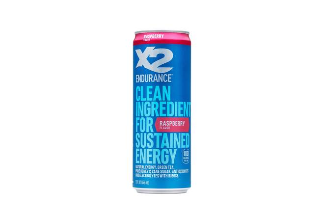 Order X2 ENDURANCE™ Clean Energy Drink - Raspberry food online from Bp Convenience Store store, Bronx on bringmethat.com
