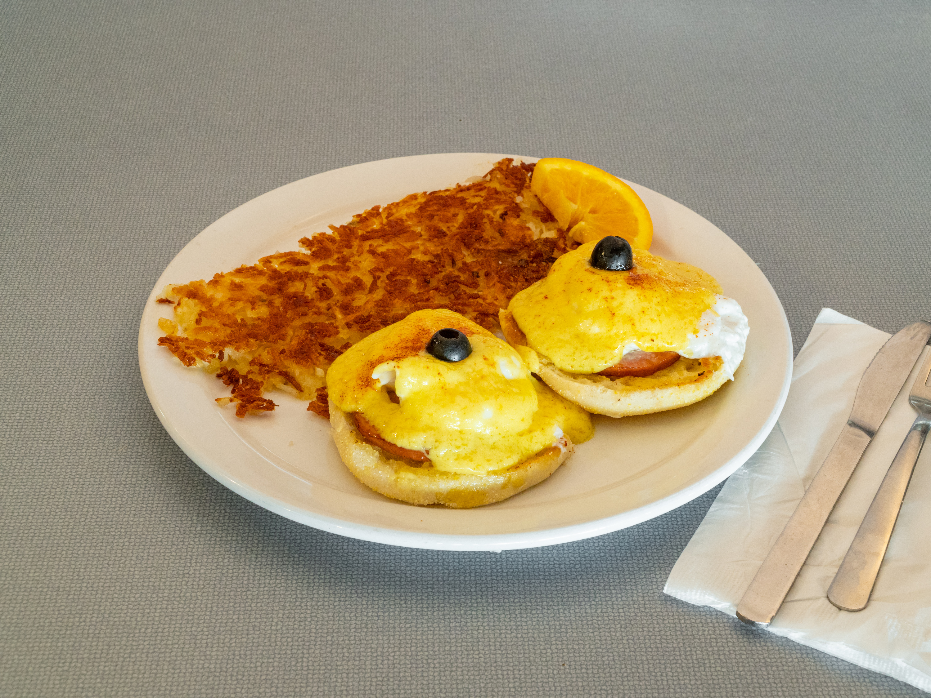 Order Eggs Benedict food online from Waffle Shop store, Jackson on bringmethat.com