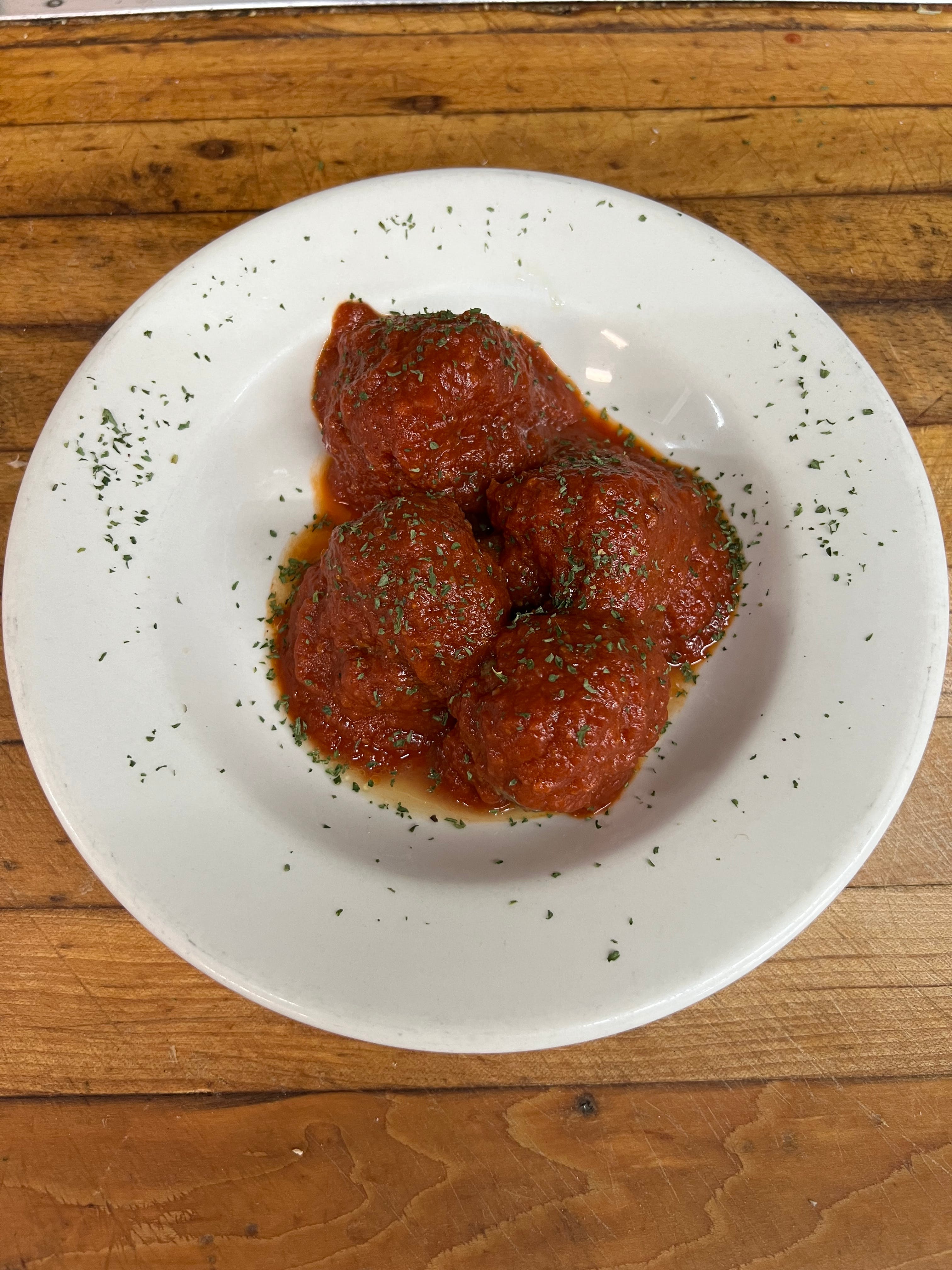 Order Side of Meatballs - Side food online from Andre's Pizza store, Oxford on bringmethat.com