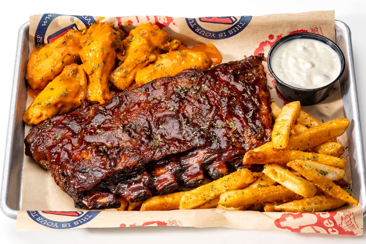 Order Wings & Half Rack of Ribs food online from Arooga's Grille House and Sports Bar store, Warwick on bringmethat.com