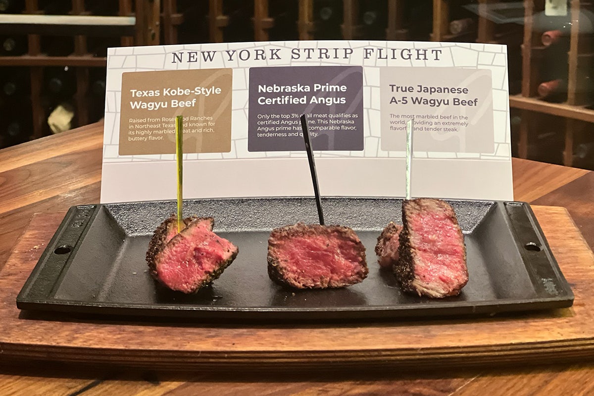 Order New York Strip Flight* | GF food online from Perry Steakhouse & Grille store, Dallas on bringmethat.com