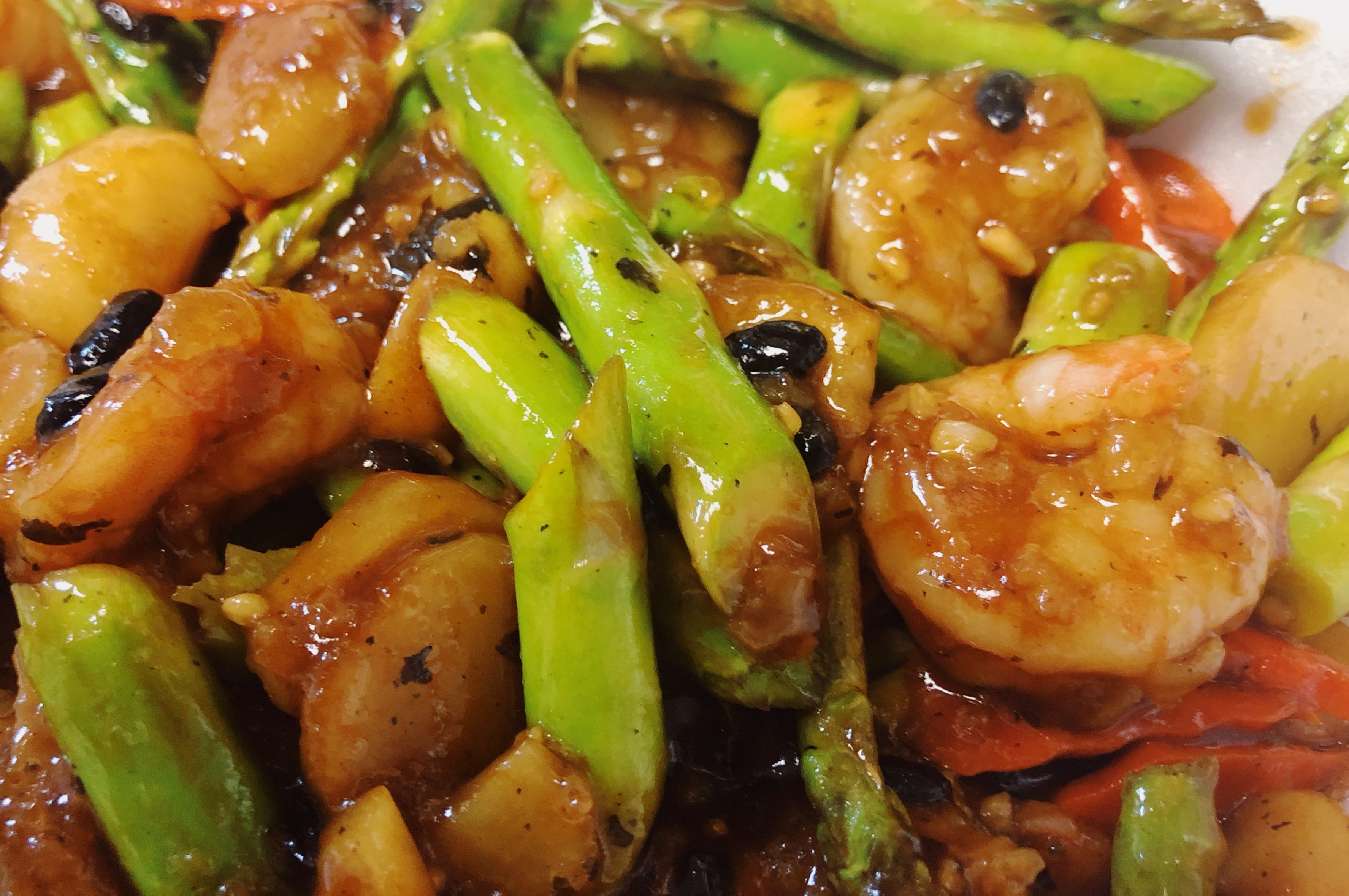 Order Shrimp Asparagus with Black Bean Sauce food online from New China Cuisine store, North Las Vegas on bringmethat.com