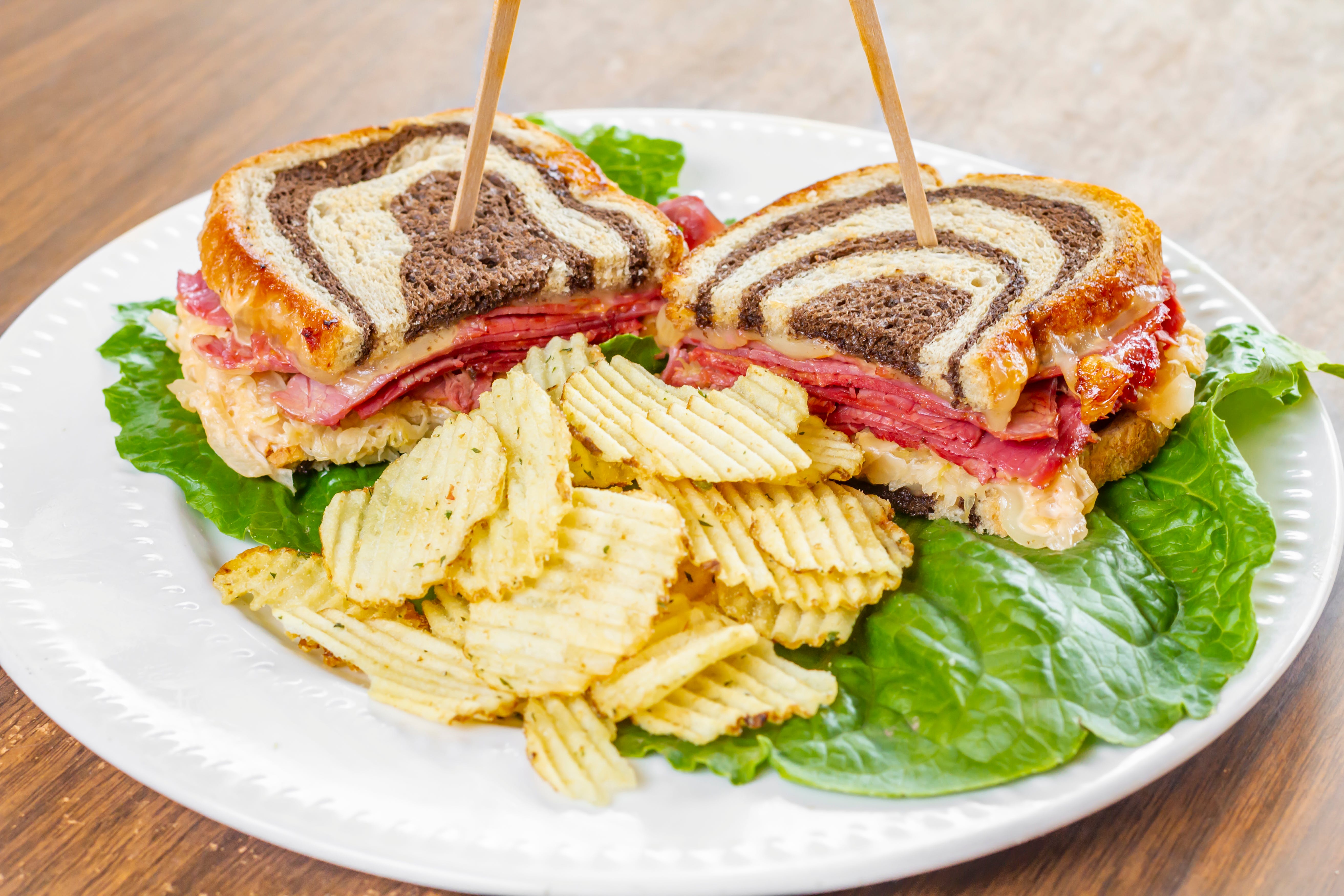 Order Reuben on Rye Sandwich - Sandwich food online from Happy House Pizzeria store, Deale on bringmethat.com