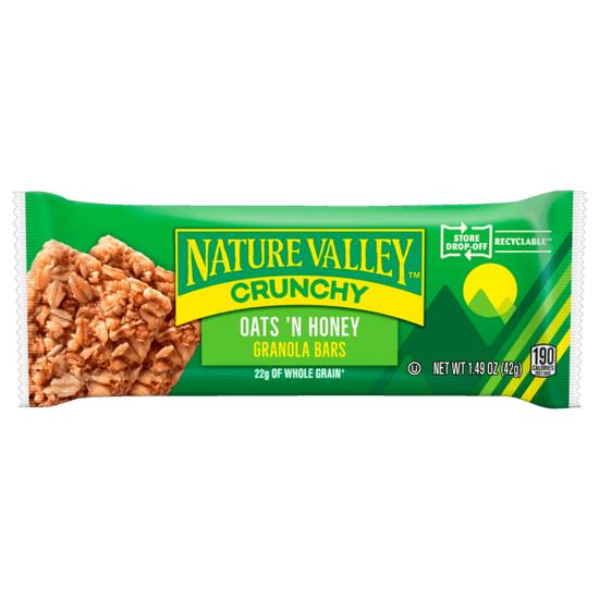 Order Nature Valley Crunchy Oats 'N Honey Granola Bar 1.49oz food online from Casey store, Eldridge on bringmethat.com