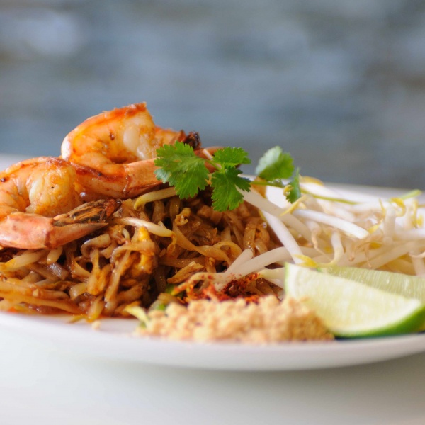 Order Pad Thai Noodles food online from Little Thai Kitchen store, Greenwich on bringmethat.com