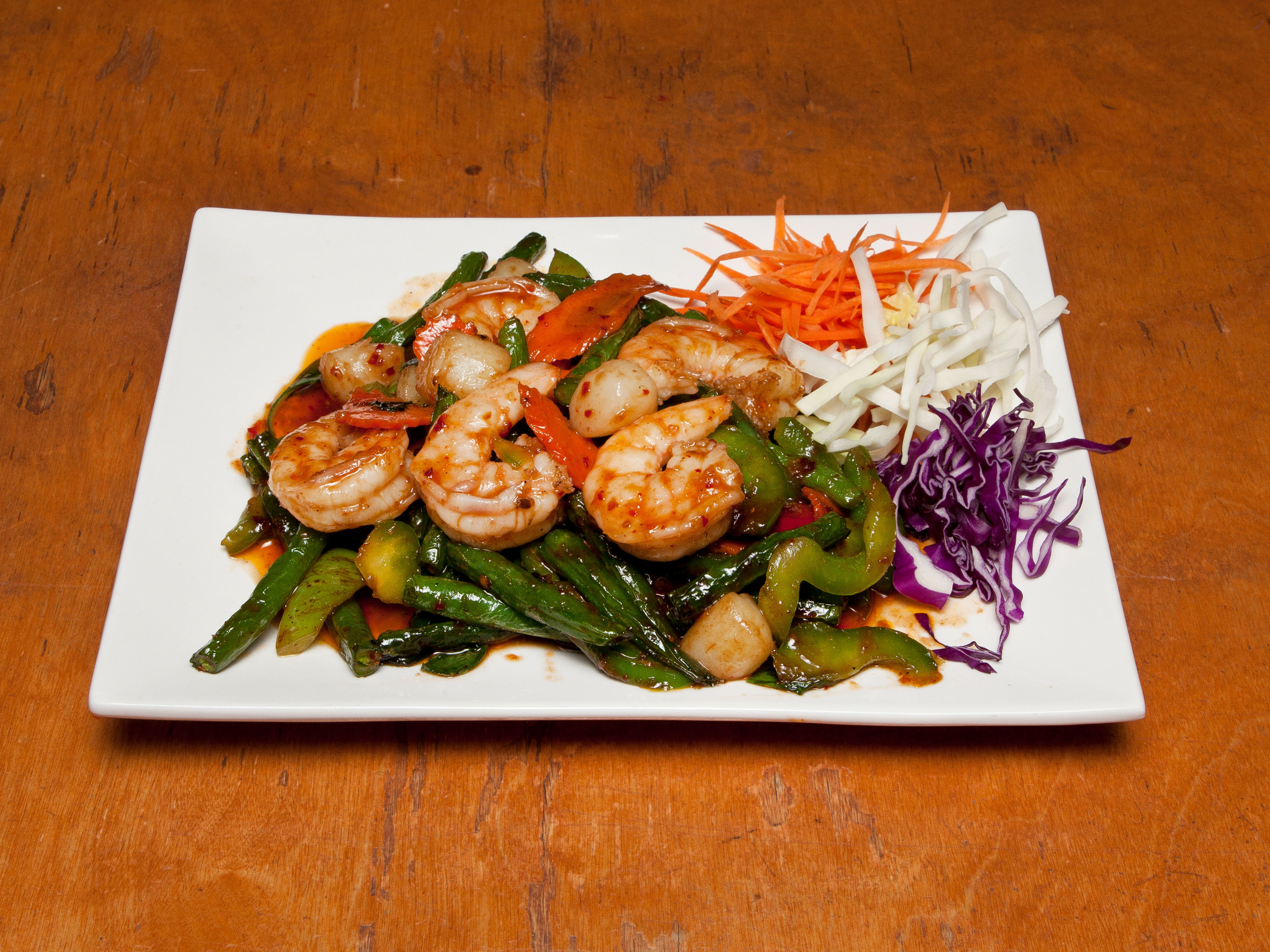Order 53. Shrimp and Scallops with String Beans food online from Ping Pong Thai store, Las Vegas on bringmethat.com