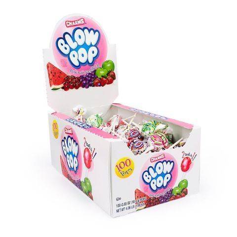 Order Charms Blow Pop Assorted Flavor .65oz food online from 7-Eleven store, Lakewood on bringmethat.com
