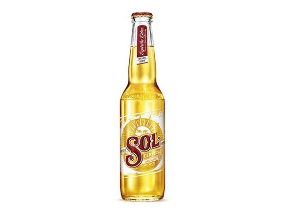 Order Sol Cerveza Mexican Import Lager Beer - 12x 12oz Bottles food online from Goody Goody Liquor store, Houston on bringmethat.com