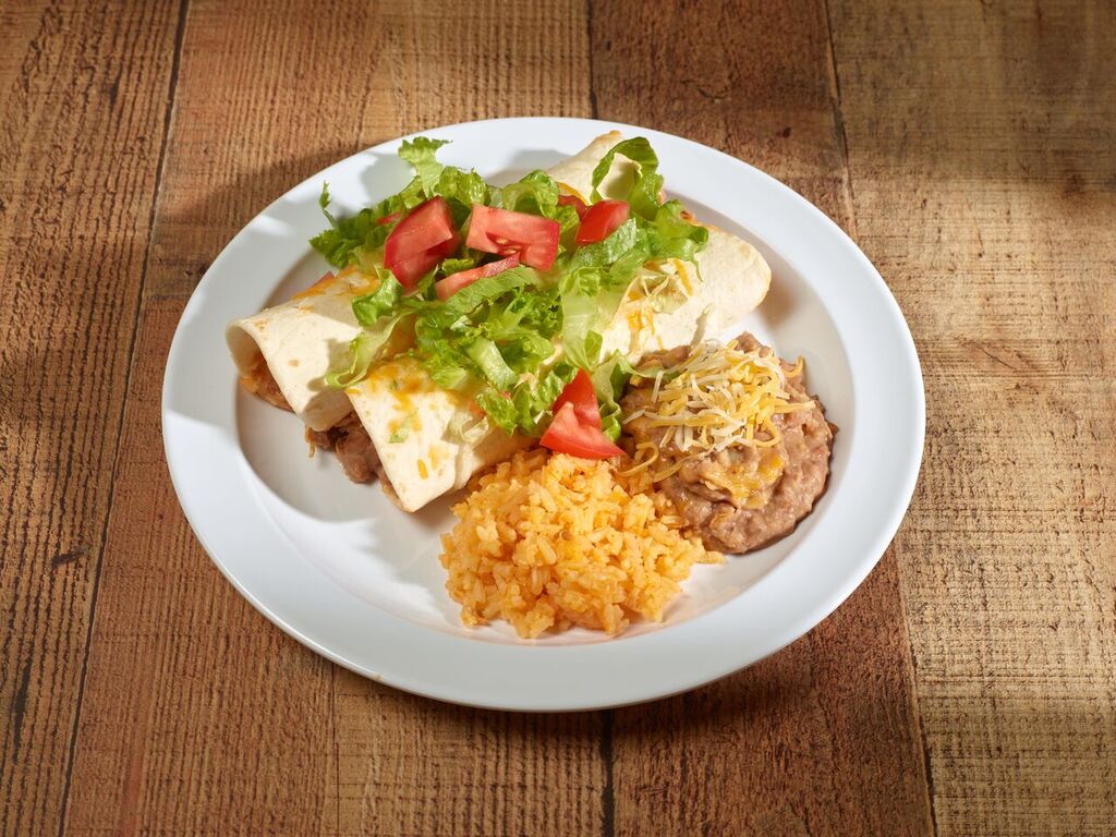 Order 4. Chicken and Bean Burritos food online from Las Potrancas Mexican Restaurant store, Arvada on bringmethat.com