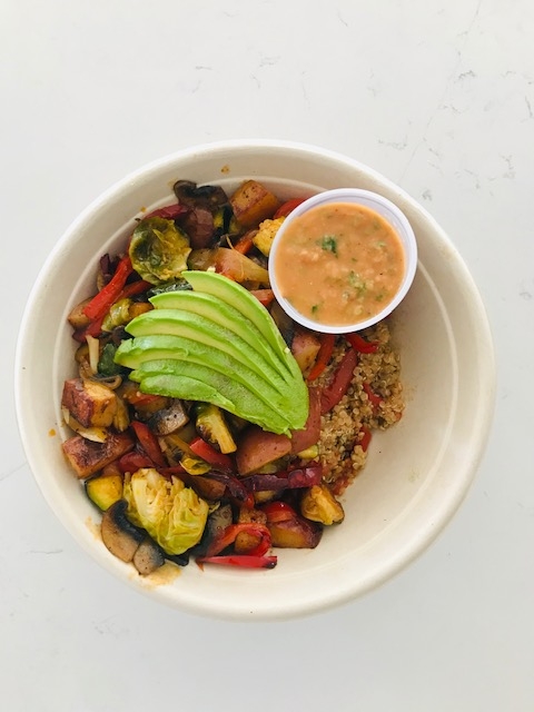 Order Warm Vegetable Quinoa Bowl food online from Spring St Cafe store, Los Angeles on bringmethat.com