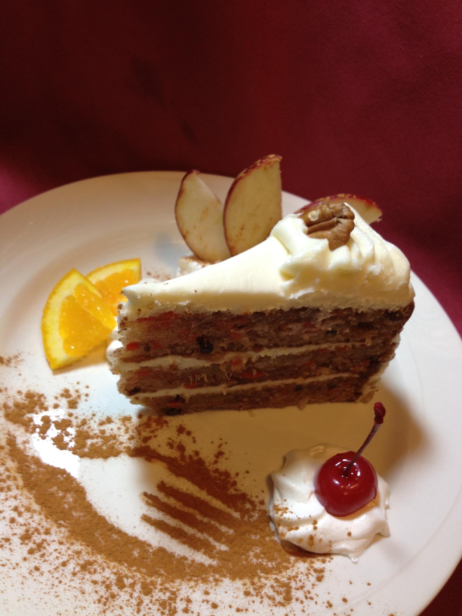 Order Carrot Cake food online from Cafe Old Vienna store, Myrtle Beach on bringmethat.com