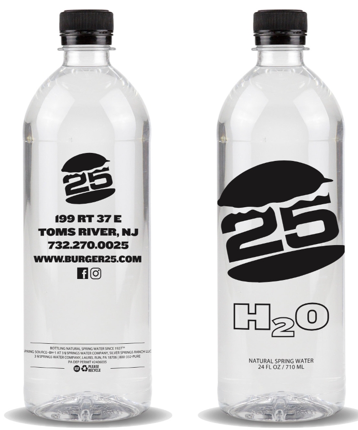Order 24oz B25 Spring Water food online from Burger 25 store, Toms River on bringmethat.com