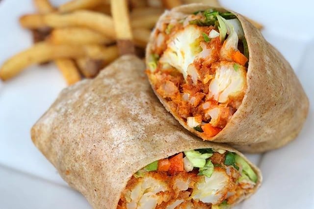 Order Hot Wing Wrap food online from Sage Plant Based Bistro & Brewery store, Culver City on bringmethat.com