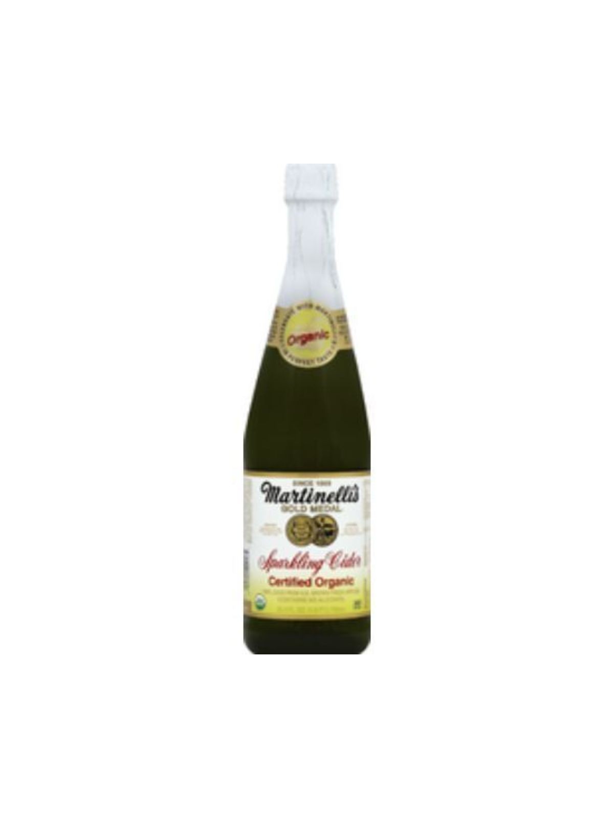 Order Martinelli Organic Juice Sparking Cider Non-Alcohol (25.4 oz) food online from Stock-Up Mart store, Minneapolis on bringmethat.com