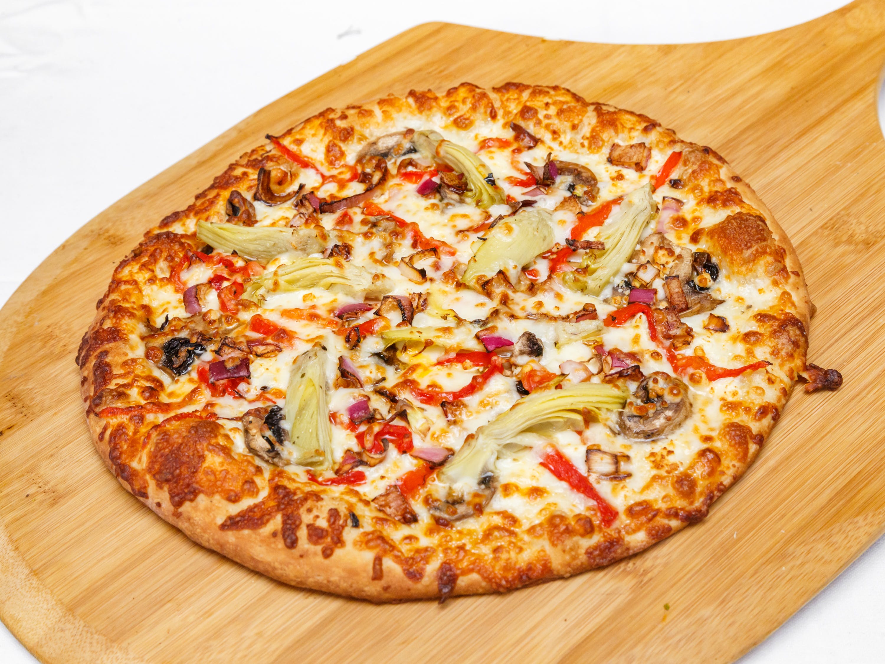 Order Mediterranean Pizza - Small 10'' (6 Cut) food online from Pizza Pronto store, Pittsburgh on bringmethat.com