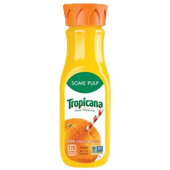 Order Tropicana Pure Premium Some Pulp OJ 12oz food online from Casey's General Store store, Omaha on bringmethat.com