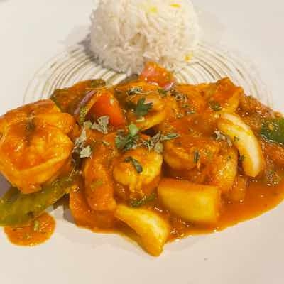 Order SHRIMP KADHAI (95) food online from Kabob & Curry store, Providence on bringmethat.com