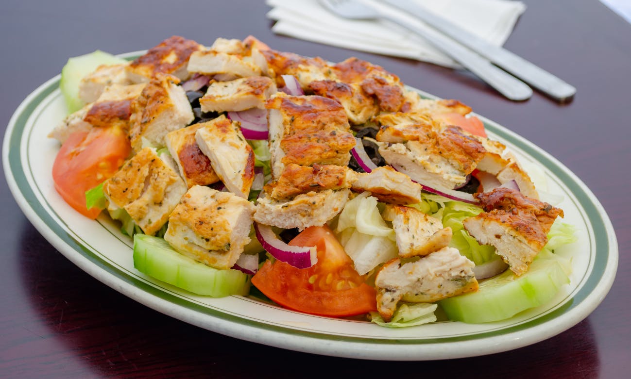 Order Balsamic Grilled Chicken Salad - Small food online from Mulberry Street Pizza store, Newark on bringmethat.com
