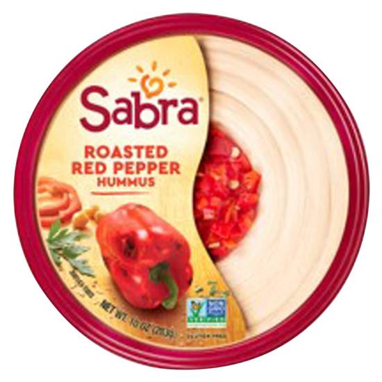 Order Sabra Roasted Red Pepper Hummus 10oz food online from Everyday Needs by Gopuff store, Chino on bringmethat.com