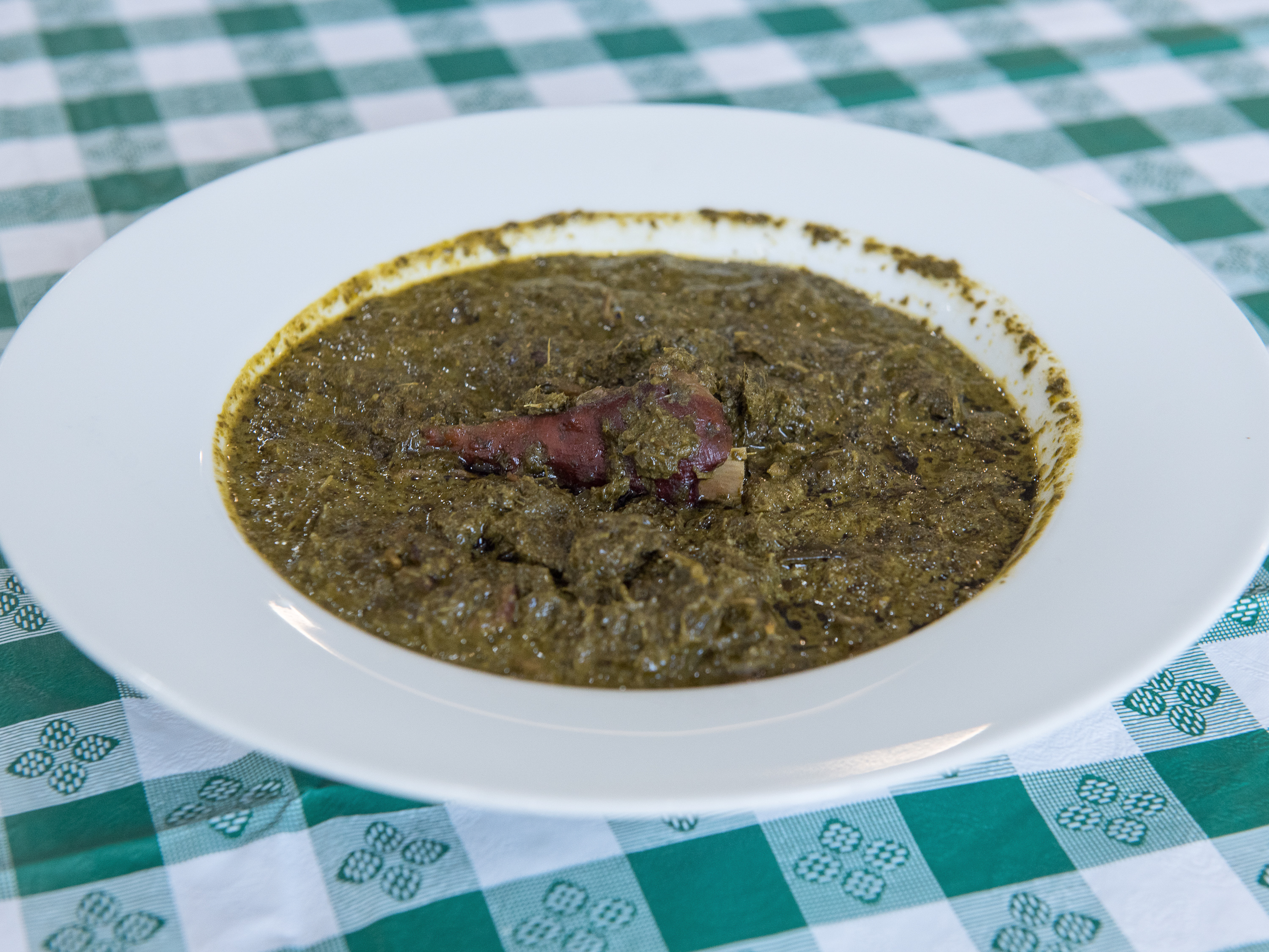 Order Cassava Leaf Soup food online from Pat Delicious African Restaurant store, Columbus on bringmethat.com