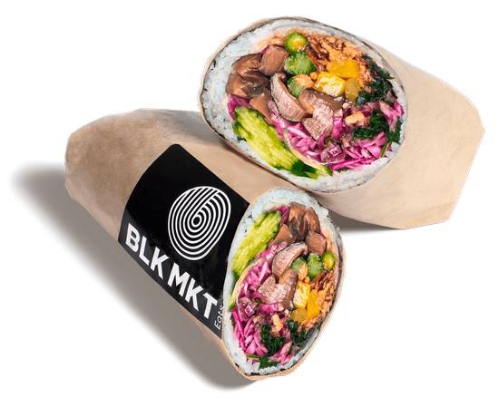 Order Holy Shiitake - Burrito food online from BLK MKT Eats store, St. Louis on bringmethat.com