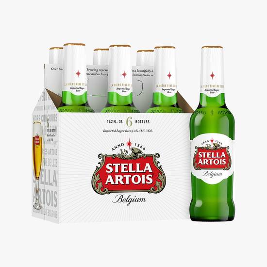 Order Stella Artois 12 Pack  food online from Goodie Liquor And Wine store, Santa Monica on bringmethat.com