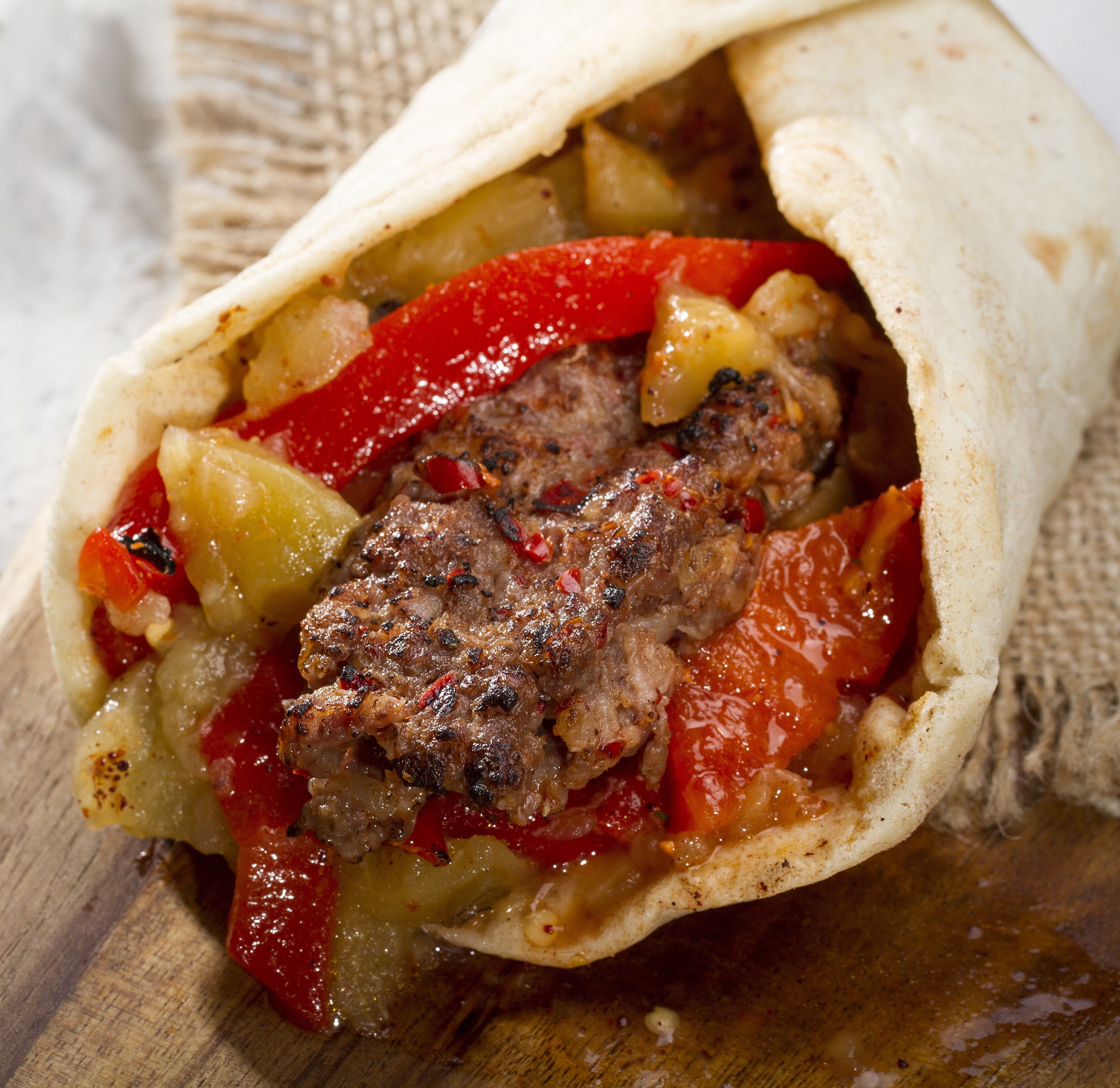 Order Adana Kebab Sandwich food online from Taj Kebab store, Brooklyn on bringmethat.com