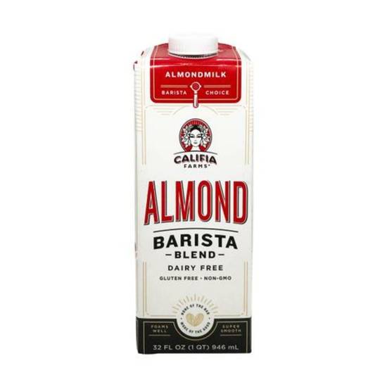 Order Califia Farms Almond Milk - Barista Blend food online from IV Deli Mart store, Goleta on bringmethat.com