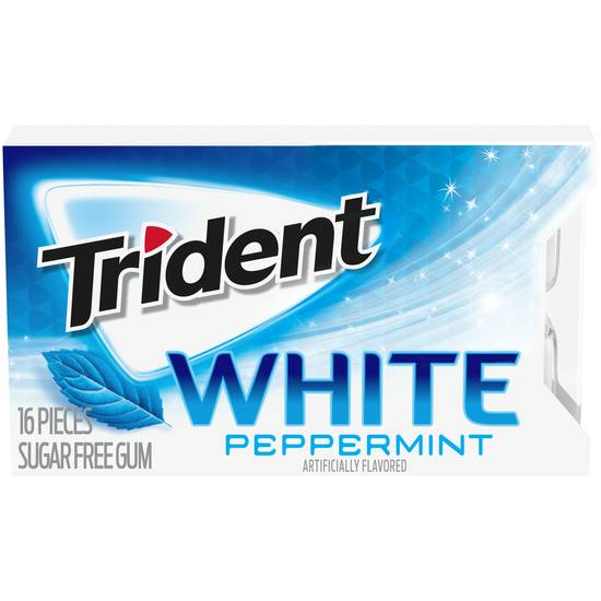 Order Trident White Sugar Free Gum Dual Tear Pack, Peppermint, 16 CT food online from CVS store, FOWLER on bringmethat.com