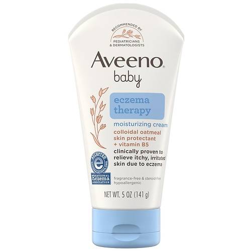Order Aveeno Baby Eczema Therapy Moisturizing Cream with Oatmeal Fragrance-Free - 5.0 oz food online from Walgreens store, La Crescenta on bringmethat.com