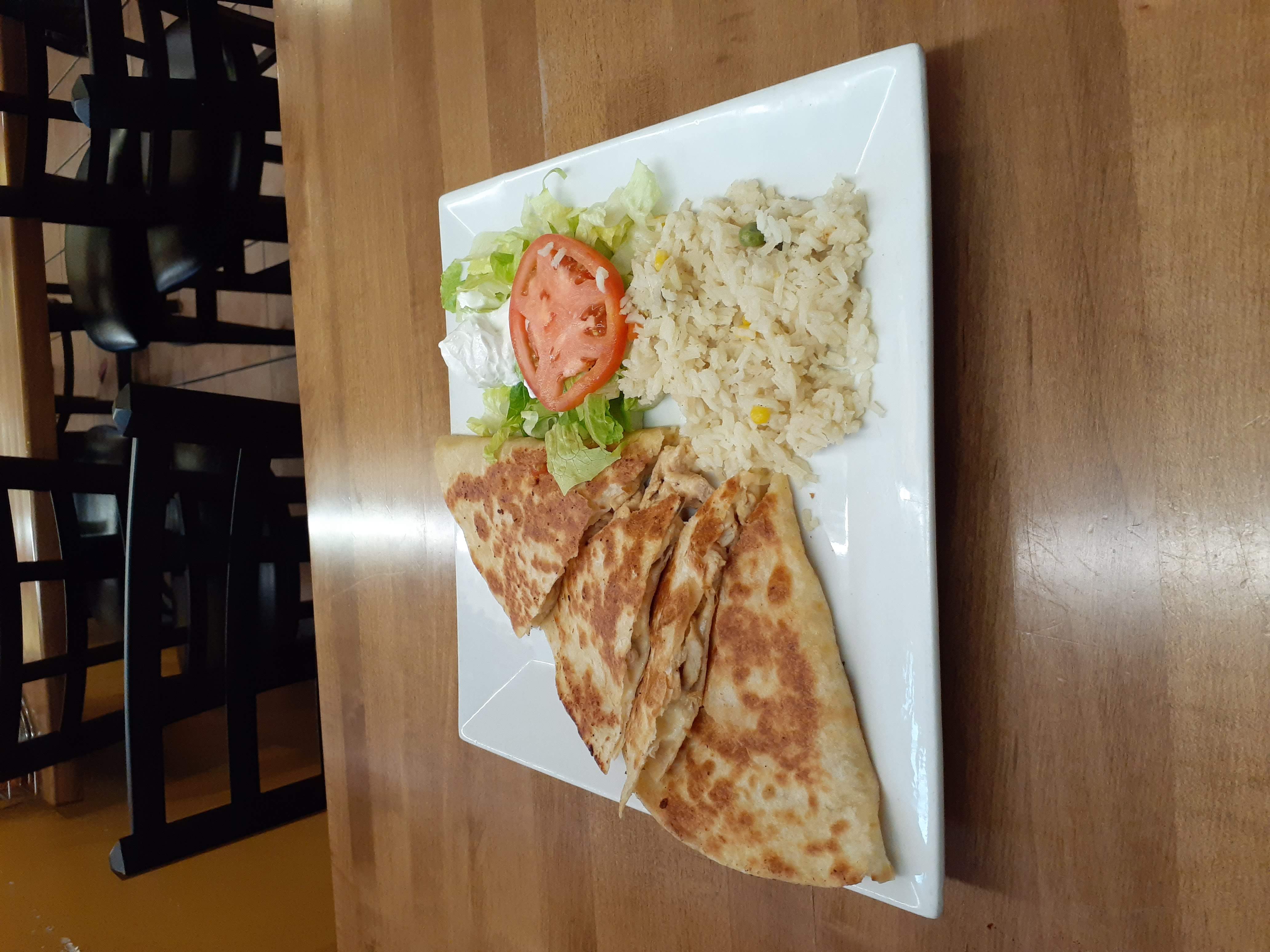 Order Chicken Quesadilla food online from Four Breakfast & More store, Champaign on bringmethat.com