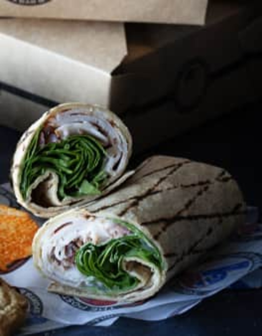 Order Turkey Gouda BLT Wrap food online from The Post Sports Bar & Grill store, Creve Coeur on bringmethat.com