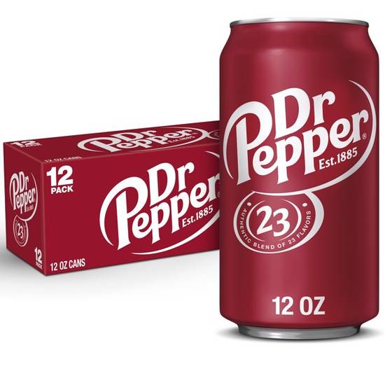Order Dr Pepper Soda Pack Of 12 food online from Deerings Market store, Traverse City on bringmethat.com