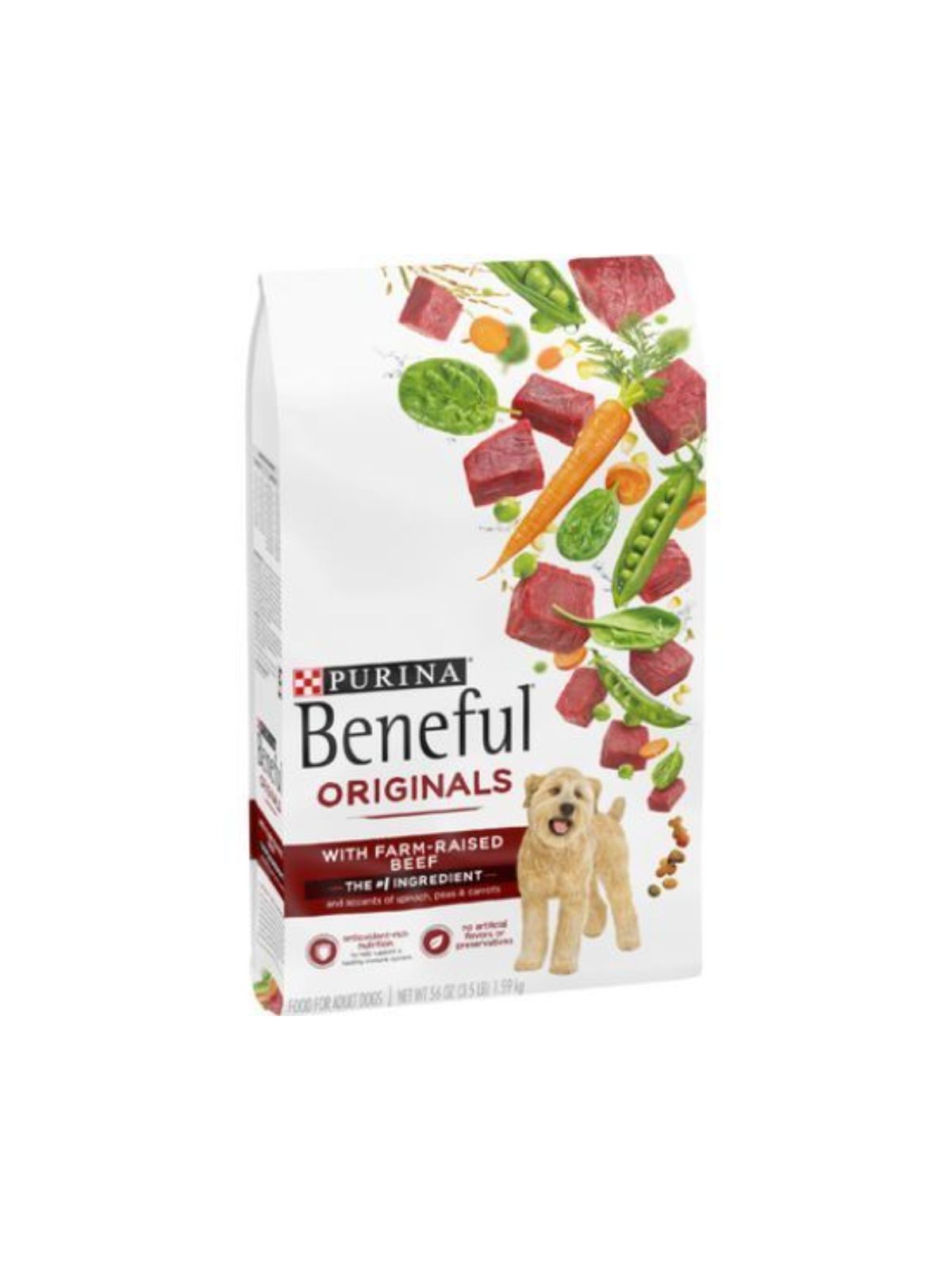 Order Purina Beneful Originals Farm Raised Adults Beef Dog Food (3.5 lb) food online from Stock-Up Mart store, Minneapolis on bringmethat.com