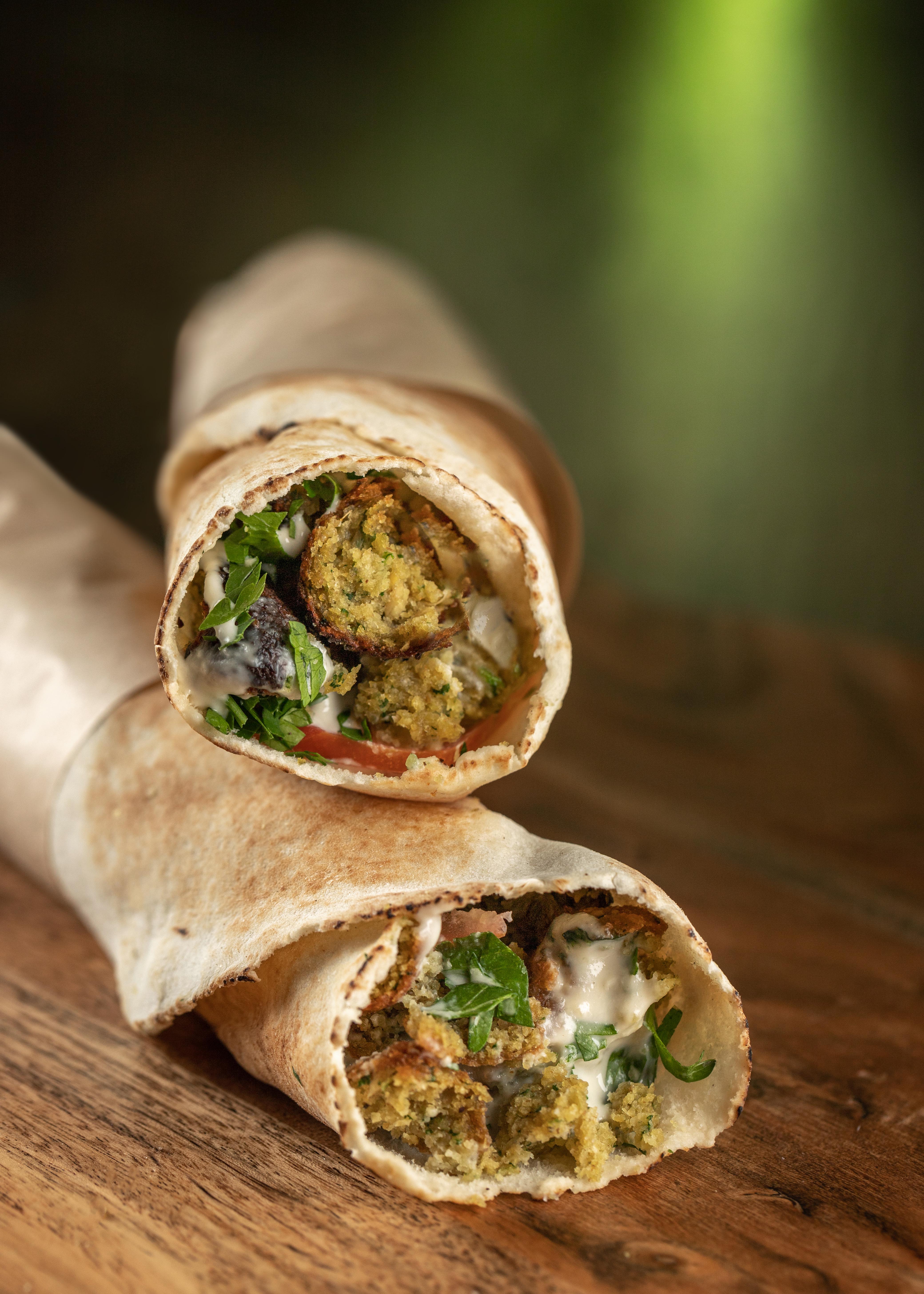 Order Vegan Falafel Wrap  food online from Sumac Mediterranean Cuisine store, Los Angeles on bringmethat.com