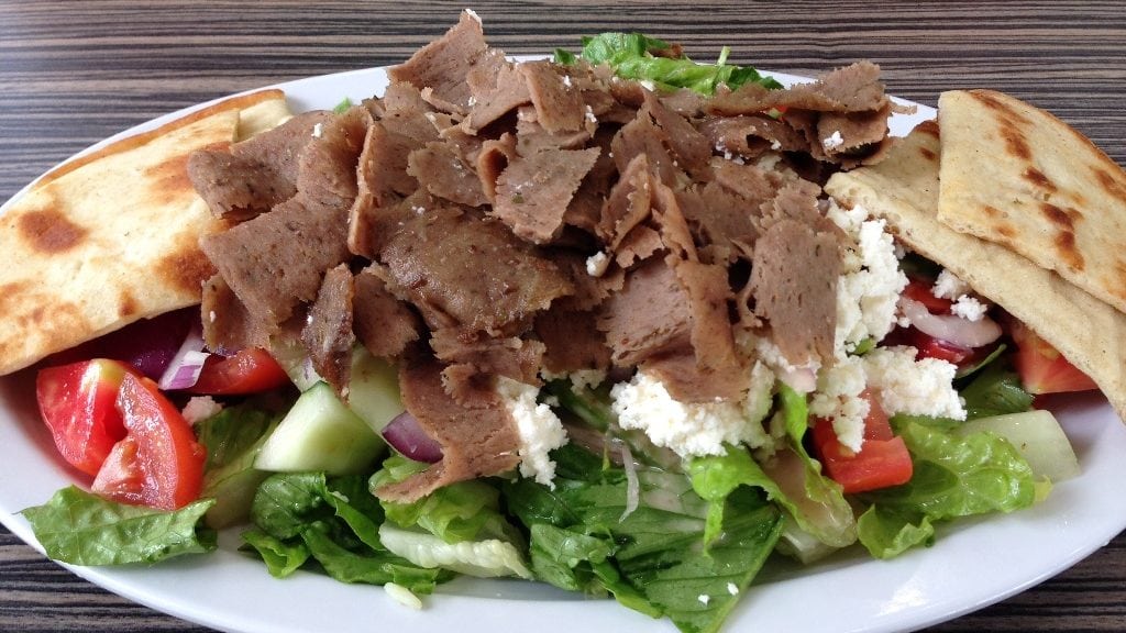 Order Gyro Salad food online from Pizza Station store, Bellevue on bringmethat.com