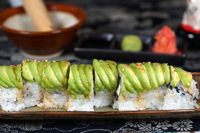 Order Caterpillar Roll food online from Osaka sushi express & fresh fruit smoothies store, Chicago on bringmethat.com