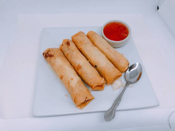 Order Veggies Spring Rolls (4) food online from Aroma Royal Thai Cuisine store, Franklin Township on bringmethat.com
