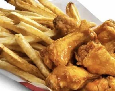 Order Wings (6 pcs) & Fry Basket  food online from Friends American Grill store, Dawsonville on bringmethat.com